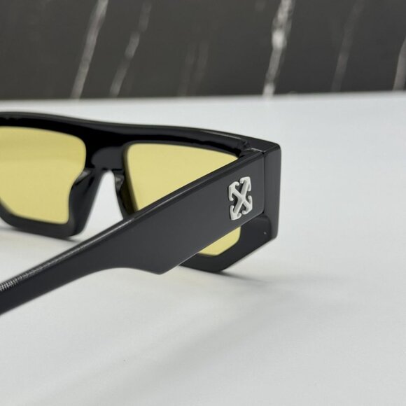NEW OFF-WHITE OERI13F VANCOUVER 1018 SUNGLASSES UNISEX BLACK SQUARE EYEWEAR - Picture 8 of 12